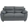 Image de Canapé fixe polyester 2 places gris anthracite}