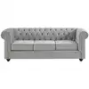 Image de Canap © fixe velours 3 places gris clair