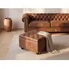 Image de Pouf microfibre marron