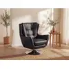 Image de Fauteuil droit cuir noir
