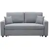 Image de Canapé convertible polyester 3 places gris clair