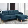 Image de Canapé d'angle polyester 4 places bleu