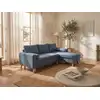 Image de Canapé d'angle polyester 4 places bleu canard