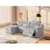 Image de Canapé d'angle polyester 5 places gris clair