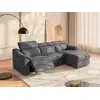Image de Canapé d'angle polyester 5 places gris anthracite