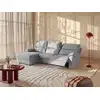 Image de Canapé d'angle polyester 4 places gris clair
