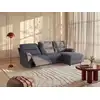 Image de Canapé d'angle polyester 4 places gris anthracite