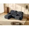 Image de Canapé d'angle polyester 4 places gris anthracite