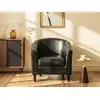 Image de Fauteuil droit simili noir