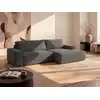 Image de Canapé d'angle velours 4 places gris anthracite