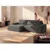 Image de Canapé d'angle velours 4 places gris anthracite