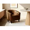 Image de Fauteuil droit microfibre marron