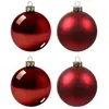 Image de Set de 4 boules de noel en verre rouge D8