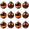 Image de Set de 12 boules de noel en verre marron chocolat D6