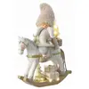 Image de Figurine père noël avec LED artificielle grise et marron taupe H26