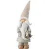Image de Figurine père noël décorative artificielle gris et marron taupe H45