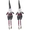 Image de Set de 2 suspensions figurines pères noël artificielles rouges H28