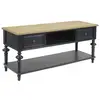 Image de Meuble tv bas en bois 2 tiroirs 1 niche et 1 tablette noir