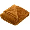 Image de Plaid camel 130x170 cm marron en polyester