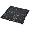 Image de Fond de douche en forme de galet en pvc plastique noir 52 x 52 cm