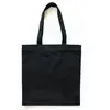 Image de Sac shopping en coton noir 37,5x42cm