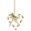 Image de Suspension de noël décorative coeurs en bois marron vert et beige H11
