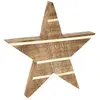 Image de Étoile décorative en bois de mangue bois et crème h29