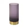 Image de Vase décoratif en verre soufflé violet et or h24