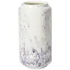 Image de Vase décoratif en verre céramique blanc et violet h40