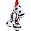 Image de Set de 6 boules de noël décoratives à motifs en verre blanc et noir D6