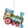 Image de Suspension de noël locomotive en verre rouge et vert L11