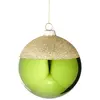 Image de Boule de noël bicolore décorative en verre vert D10