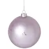 Image de Boule de noël pailletée et mat en verre rose pâle D10