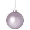 Image de Boule de noël décorative pailletée et mate en verre rose pâle D8