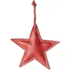 Image de Suspension décorative de noël étoile en cuir rouge H10