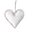 Image de Suspension décorative coeur en cuir blanc L12