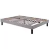 Image de Sommier tapissier en kit gris 140 x 190 cm