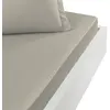 Image de Drap housse en percale de coton gris perle 140x200 cm