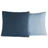 Image de 2 taies d'oreiller bicolores en percale indigo/nuage 65x65 cm