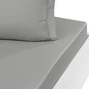 Image de Drap housse uni en satin de coton Gris Acier 90x190 cm