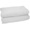 Image de Llot de 2 serviettes de toilette 500 g/m² blanc 50x90 cm