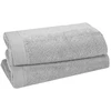 Image de Llot de 2 serviettes de toilette 500 g/m² gris perle 50x90 cm