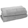 Image de Llot de 2 draps de bain 500 g/m² gris perle 70x130 cm