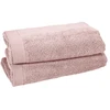 Image de Llot de 2 draps de bain 500 g/m² poudre 70x130 cm