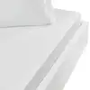 Image de Drap housse flanelle coton bonnet 30 cm blanc 140x190 cm