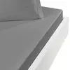 Image de Drap housse flanelle coton bonnet 30 cm gris perle 140x190 cm