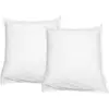 Image de Lot de 2 taies d'oreiller en flanelle de coton blanc 65x65 cm