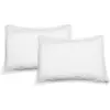 Image de Lot de 2 taies d'oreiller en flanelle de coton blanc 50x70 cm