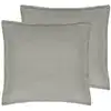 Image de Lot de 2 taies d'oreiller en flanelle de coton gris perle 65x65 cm