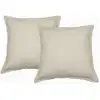 Image de Lot de 2 taies d'oreiller en flanelle de coton ficelle 65x65 cm